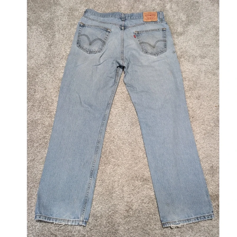 Levi's Jeans Mens 36x30 Blue 512 Slim Fit Distressed Light Wash Vintage Grunge‎